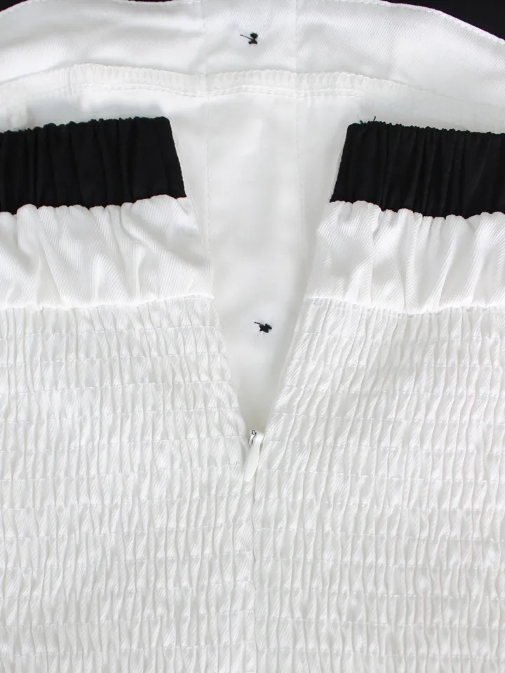 Strapless Button Front Belted A-Line Maxi Dress