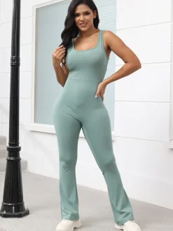 Strappy Cutout Backless Fitted Jumpsuit