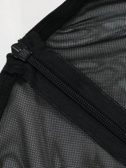 Strappy Rhinestone Mesh Maxi Dress