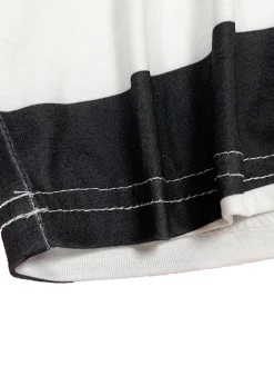 Striped Contrast Crop Top Skirt Set