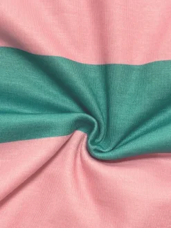 Striped Contrast Crop Top Skirt Set