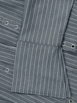 Striped Lace-Up Shirt Shorts Set