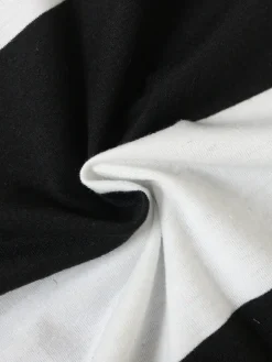 Striped One Shoulder High Low Irregular Blouse Top Dress