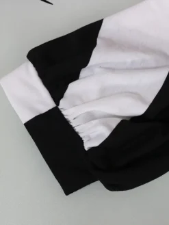 Striped One Shoulder High Low Irregular Blouse Top Dress