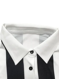 Striped Polo Crop Top Shorts Set