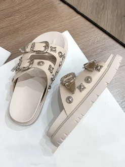 Studded Metal Rivet Flat Slide