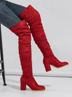 Suede Over-the-Knee Boots
