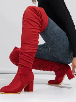 Suede Over-the-Knee Boots