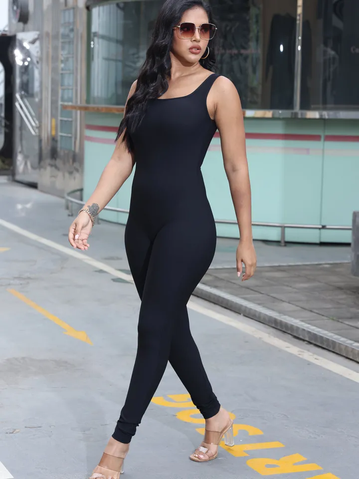Tank Ribbed Sleeveless Bodycon Jumpsuit
