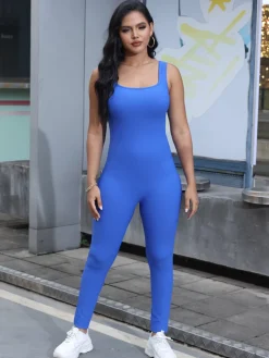 Tank Ribbed Sleeveless Bodycon Jumpsuit