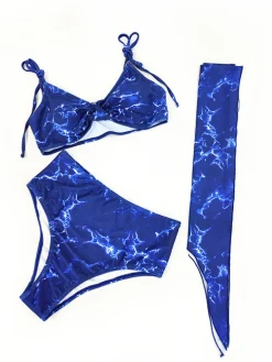 Three Piece Cover-Up Skirt Plus Size Swimsuit