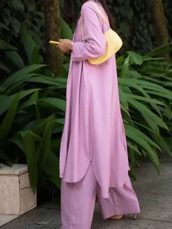 Three Piece Tank Top Coat Long Pants