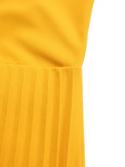 Tie Waist Pleated Midi Dress