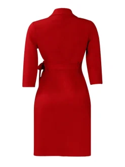 Tie Waist Pleated Midi Dress