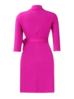 Tie Waist Pleated Midi Dress