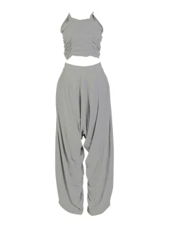 Two Piece Backless Crop Top Bloomers