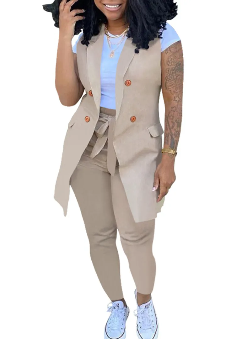 Two Piece Blazer Jacket Long Pant