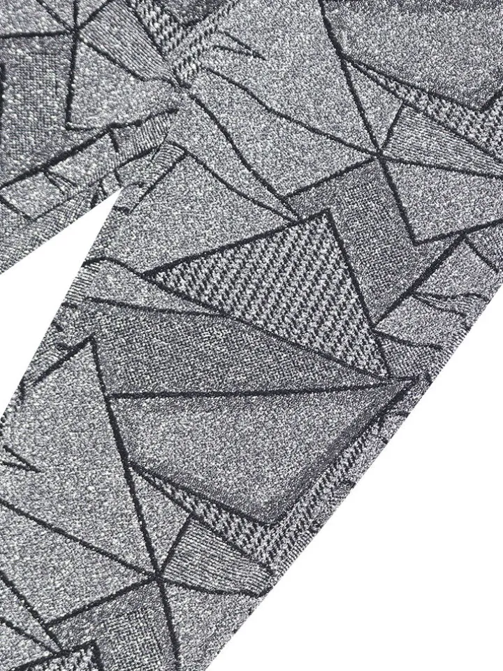 Two Piece Geometric Print Pant Suit