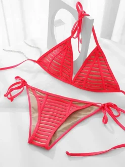 Two Piece Halter Bikini Swimsuit