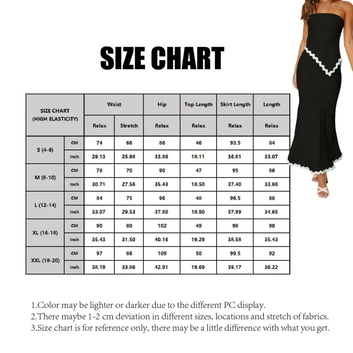 Two Piece Irregular Tube Top Maxi Skirt