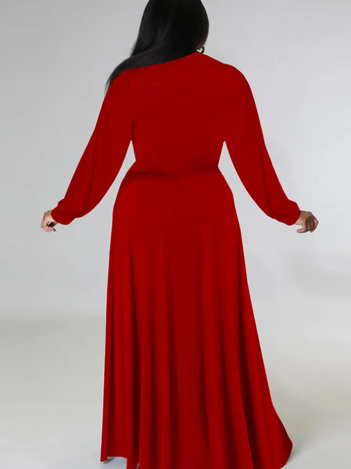 Two Piece Long Sleeve Crop Top Maxi Skirts