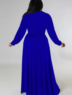 Two Piece Long Sleeve Crop Top Maxi Skirts