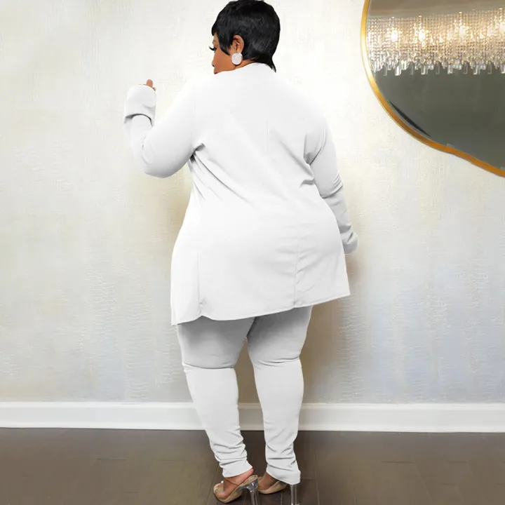 Two Piece Long Sleeve Jacket Bodycon Pants