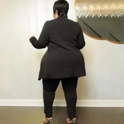 Two Piece Long Sleeve Jacket Bodycon Pants