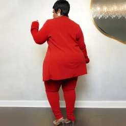 Two Piece Long Sleeve Jacket Bodycon Pants