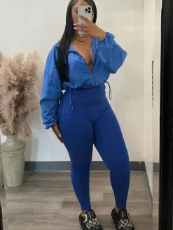 Two Piece Long Sleeve Jacket Skinny Pants