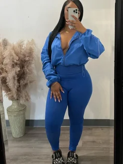 Two Piece Long Sleeve Jacket Skinny Pants