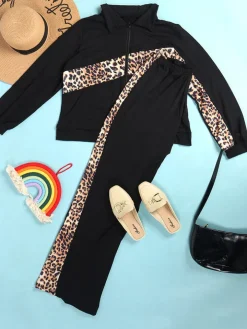 Two Piece Long Sleeve Printed Jacket Pants