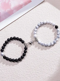 Two Piece Magnetic Attraction Couple Bracelets