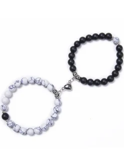 Two Piece Magnetic Attraction Couple Bracelets
