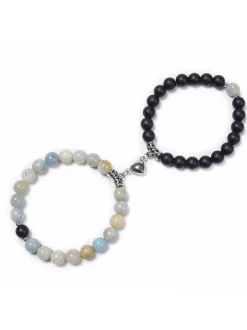 Two Piece Magnetic Attraction Couple Bracelets