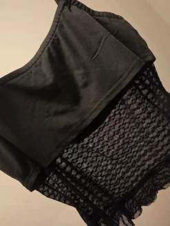 Two Piece Mesh Lace Tube Top Pants Sets