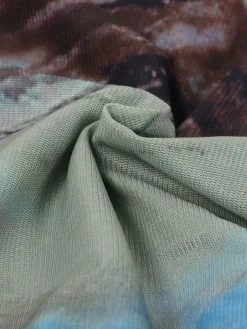 Two Piece Mesh Print Shirt Pants Set