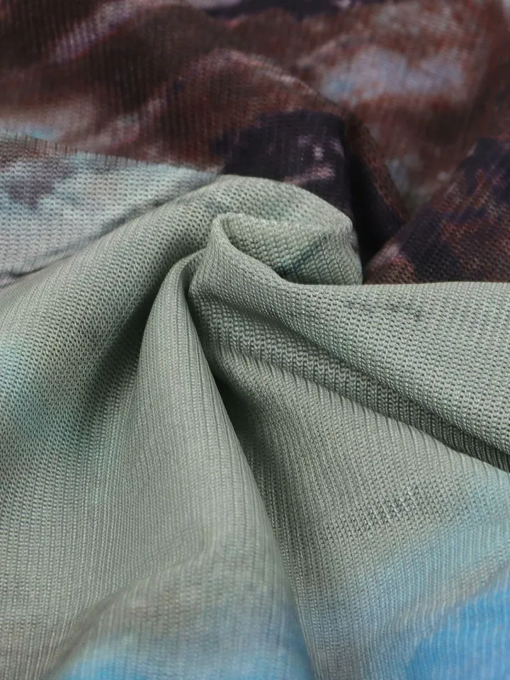 Two Piece Mesh Print Shirt Pants Set