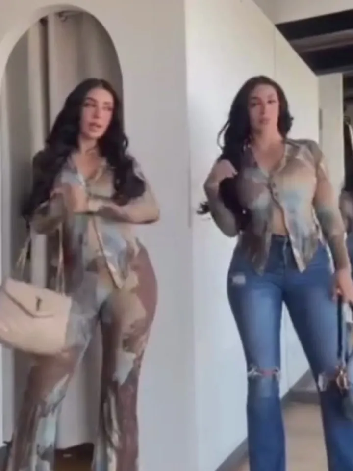 Two Piece Mesh Print Shirt Pants Set