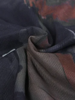 Two Piece Mesh Print Shirt Pants Set