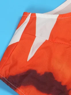 Two Piece One-Shoulder Floral Print Pants Set