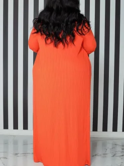 Two Piece Plus Size Solid Color Tube Dress Cardigan Set