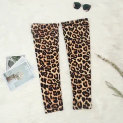 Two Piece Print Jacket High Footless Stockings Set