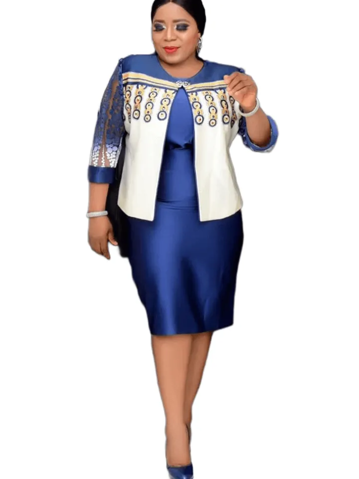 Two Piece Printed Cardigan u0026 Midi Dress