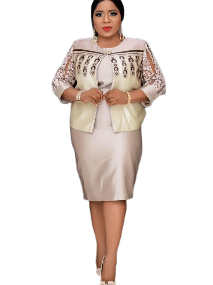 Two Piece Printed Cardigan u0026 Midi Dress