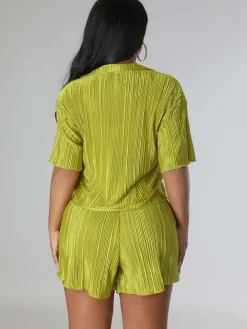 Two Piece Short Sleeve Shirts Shorts