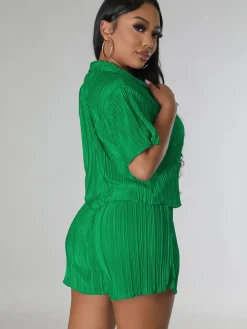 Two Piece Short Sleeve Shirts Shorts