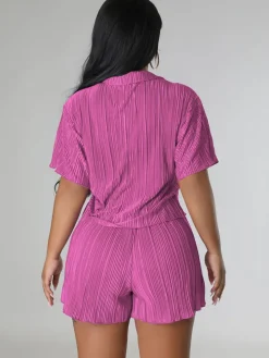 Two Piece Short Sleeve Shirts Shorts