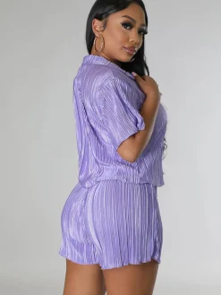 Two Piece Short Sleeve Shirts Shorts