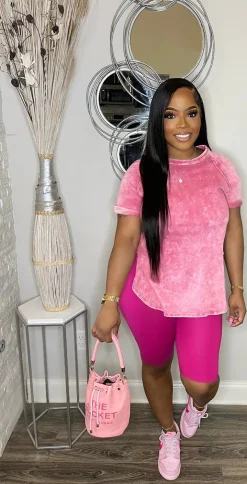 Two Piece Short Sleeve Top Shorts